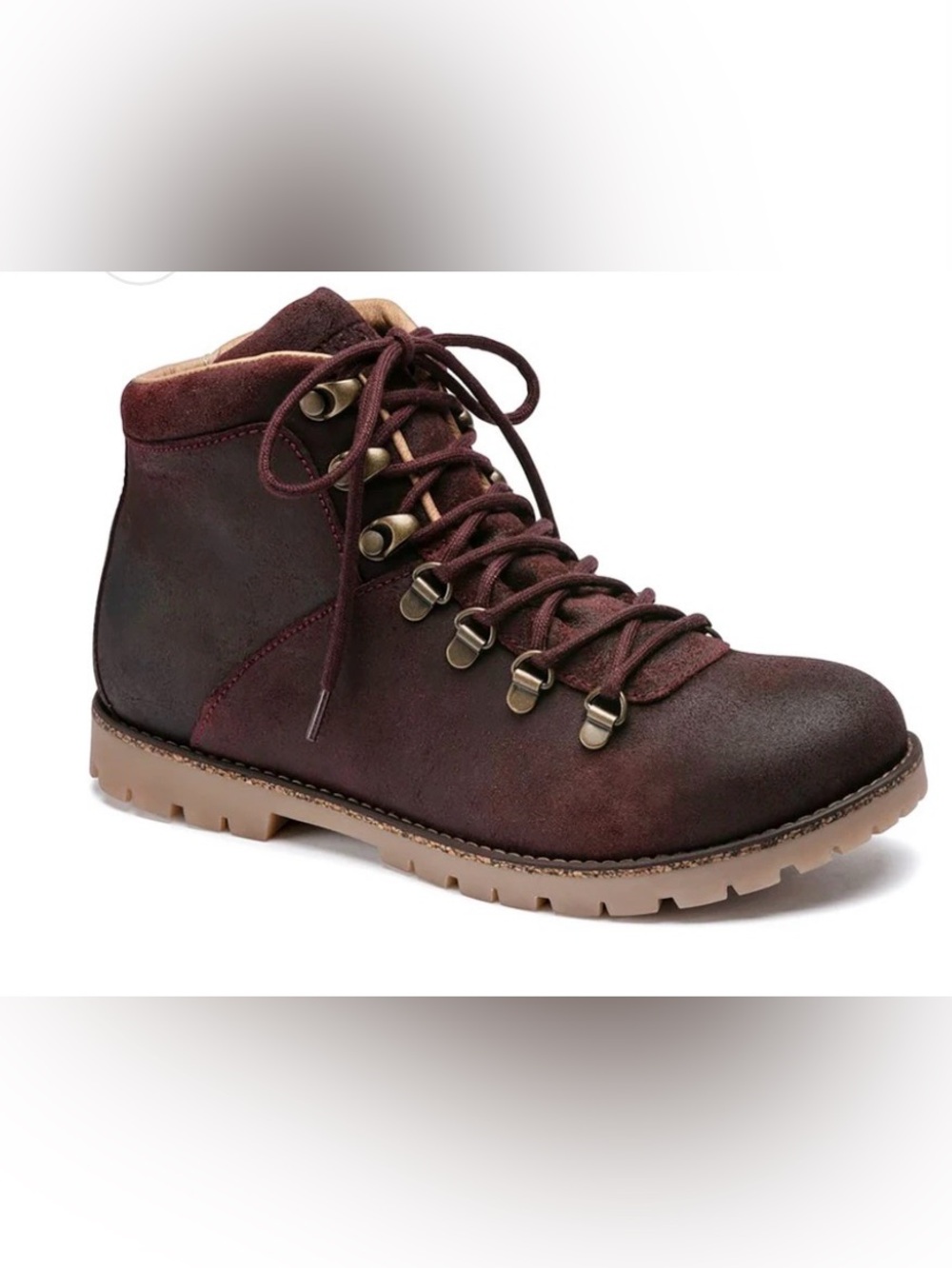NWOT! Birkenstock Women's Burgundy Lace-Up Hiking Boot
